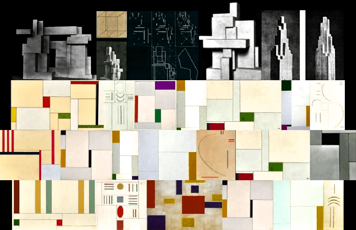 A geometric art piece by Vantongerloo.